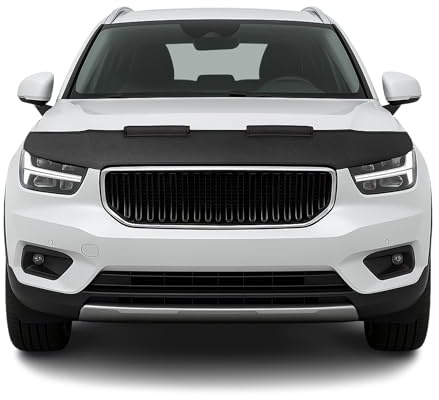 OMAC Haubenbra Halb für Volvo XC40 2018-2026 Vinyl Carbon | Steinschlagschutz, Carbon-Optik, fahrzeugspezifisches Design, Car Bonnet Bra