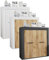VCM Holz Kommode | Sideboard mit Drehtüren | Maße ca. H. 89 x B. 80 x T. 35 cm - Usilo Anthrazit/Honig-Eiche