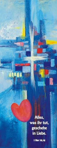 Generisch Jahreslosung 2024, Textil-Poster (84 x 200 cm), »Alles, was ihr tut, geschehe in Liebe«