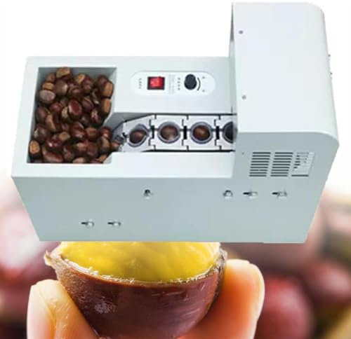 SKIHOT Macchina Elettrica per Sgusciare E Aprire Castagne,Macchina Elettrica per Schiacciare Castagne,Alta Efficienza E Facile Usare Adatta A Molte Dimensioni,A