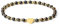 MetJakt Handgemachter Naturstein Perlenarmband 4MM Mini Stretch Armband Energiearmbänder 18k vergoldet Herz Armbänder für Damen Damenschmuck Echtes (Gelb Blauer Tigerauge)
