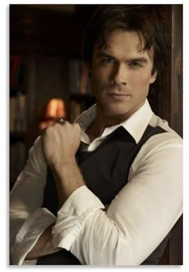OqcEha Ian Somerhalder Poster, Schauspieler, dekoratives Gemälde, Leinwand, Wandkunst, Wohnzimmer, Schlafzimmer, 20 x 30 cm