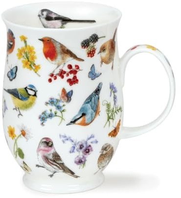 DUNOON Suffolk 0,31 Liter Fine Bone China Becher Vogelgarten rOBIN