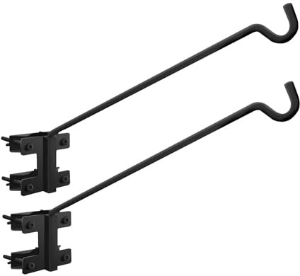 BSWAN Steel Deck Hook Rail for Hanging Plants, Flower Baskets, Wind Chimes, Bird Feeders, Outdoor Lights