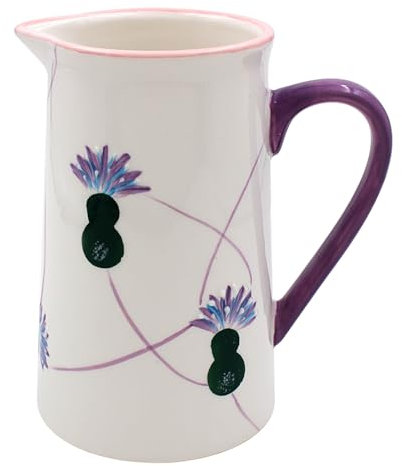 Lesser & Pavey Lynsey Johnstone Thistle Jug for All Types of Kitchen | Ceramic Jug for Multiple Use in The Kitchen | Beautiful Jug for Milk or Cream | Jugs for Everday Use