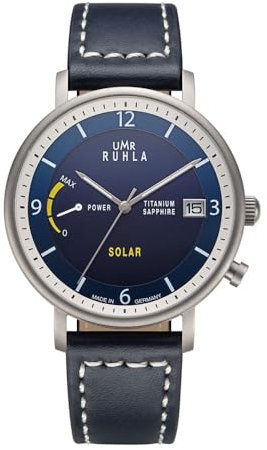 Ruhla Herren Analog Solar Uhr mit Leder Armband RSO94103