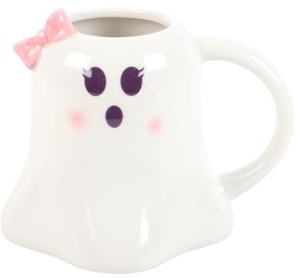 Miss Boo Halloween Ghost Mug – Cute & Durable for Festive Hot Chocolate, Coffee, or Tea – Adorable Design, Long-Lasting Quality, Ideal for Spooky Celebrations & Year-Round Whimsy