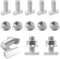 SyiXute 20 Pezzi Viti Testa a Martello M10 x 25 mm,T Bolt Vite Bullone con Dadi Flangia,M10 Bulloni a T in Acciaio Inox A2-70 Per Serra Fotovoltaica Solare Guida Di Montaggio