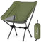 Outplea Petit Chaise Pliante Camping Confortable, Chaise de Plage Pliante Ultra Légère, Chaise Pliante Exterieur Portable de Peche Randonnée Barbecue Voyage, Vert