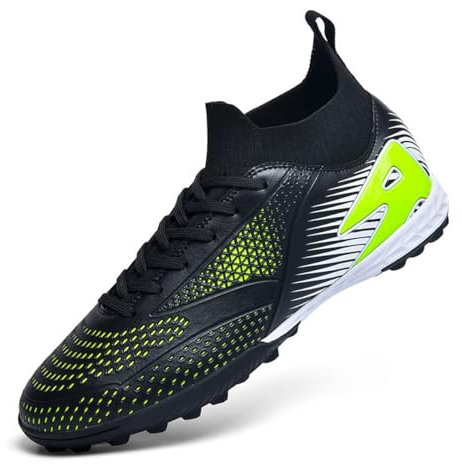 Mens High Top Football Boots Boys Astro Turf Trainers Football Boots Profession Athletics Indoor Soccer Sports Shoes