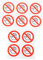 GETAJGHSD 10pcs Do Not Touch Warning Sign Decals Self-Adhesive Safety Labels for Application Visibility for Machinery and Hazardous Areas