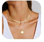 JeweBella 3 PCS Kette Damen 14K Gold Halskette mit Zirkonia Herz Perlen Kreuz Anhänger Kette Gold Damen Silberkette Schlangenkette Edelstahl Choker Kette Goldschmuck mit Geschenk Box
