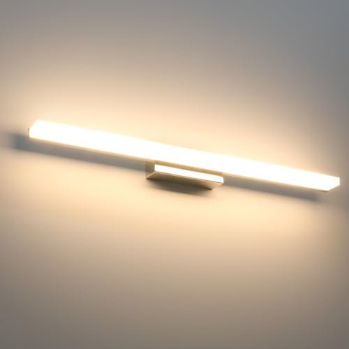 SUZNIU Led Spiegelleuchte Badezimmer, 40CM Spiegelschrank Bad IP44 Warmweiß 3000K Wandleuchte Badezimmer, 6W Spiegellampe Badezimmerlampe Spiegelleuchte Bad Schrankleuchte Spiegel Beleuchtung