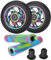 100mm Scooter Rollen - 2 Stück 100mm Scooter Ersatzräder räder mit ABEC-9 Lager - Aluminium 88A stunt scooter Rollen Wheels für Apollo Albott Fuzion (Z Rainbow Grip Kit)