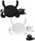THUCHENYUC 3D Print Cat Coasters, Novel And Cute Kitten Mug Holder Funny Cats Cup Holder For Drinks Cats Coasters Cup Cuddler With Liftable Limbs Home Decor For Coffee Tea(Black+White)