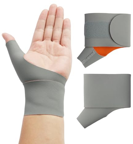 Orthese Élastique du Pouce pour la Stabilisation, Bandage Compressive Respirante pour la Main Droite et Gauche, Bandage Ajustable pour les Femmes et les Hommes, Idéale en Cas de Douleurs à l'Articulat