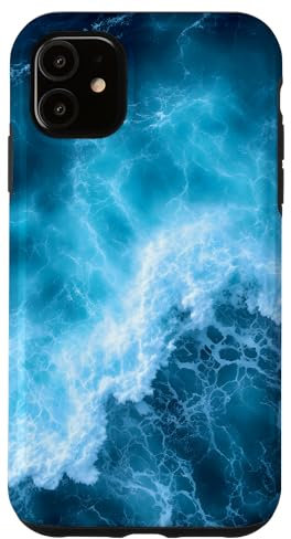 Blue Ocean Waves Sommer Meer Küste Strand Türkis Aqua Hülle für iPhone 11