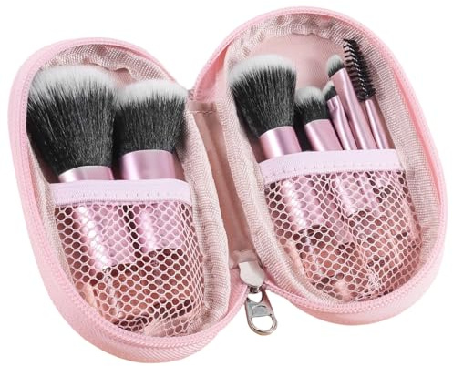 Renchey Juegos De Brochas De Maquillaje De Viaje - 10 Piezas De Brochas Cosmeticas,Herramienta Cosmética Con Diseño Ergonómico Y Mango Corto