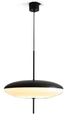 LXYAYY Creative Flying Saucer Chandeliers Acrylic Lampshade Ceiling Pendant Light, Nordic Retro Art Hanging Lighting for Dining Room Bedroom Hallway Kitchen(Dark+white)