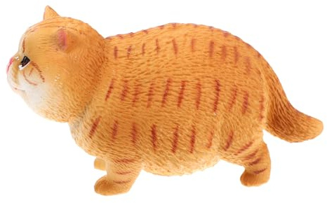 TOYANDONA Katzenfigur Kurzhaar Kleine Realistische Katzenstatue aus Kunststoff Dekoratives Kinderzimmer und Gartenspielzeug Leichtes Katzenornament für Schreibtisch und Balkon