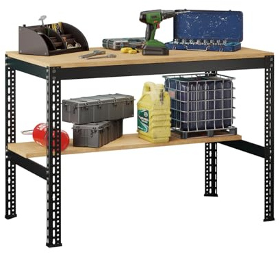 7H SEVEN HOUSE Banco de Trabajo WorkForge con 2 Niveles 117x60x81cm 7house