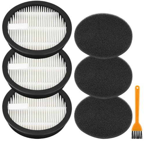 Filtro Accessori per aspirapolvere HOMPANY SmartVac 11, 3 filtri HEPA, 3 filtri in schiuma, pezzi di ricambio