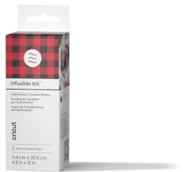 Cricut Infusible Ink Transfer Sheets, Buffalo Check, 30.5cm x 30.5cm, Ideal for use with Cricut Heat Press - 2 Sheets