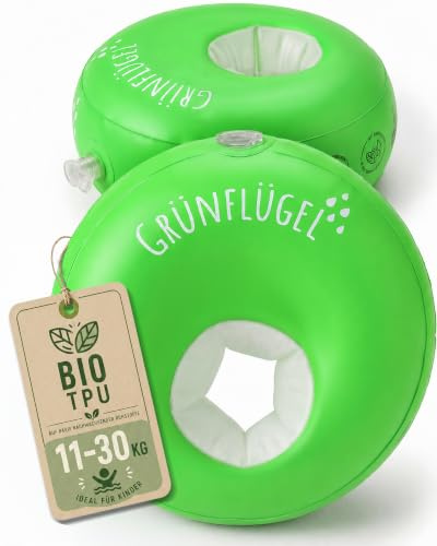 Grünflügel Schwimmflügel ab 1 Jahr - 11-30 Kg & Sicher & Hautfreundlich | Ohne Weichmacher I Schwimmflügel Oval Swim Schwimmhilfe Baby ab 1 Jahr Kinder 2 Jahre Schwimmärmel Round Kinder 3-6 Jahre
