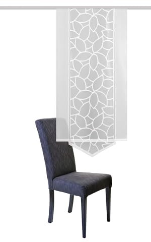 Home fashion 86629-101 Schiebevorhang, Polyester, Weiß, 145 x 57 cm