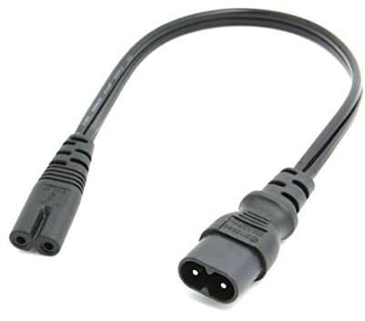 CY IEC 60320 C8 Prise vers Prise C7 mâle à Femelle rallonge câble Adaptateur Principal 30 cm