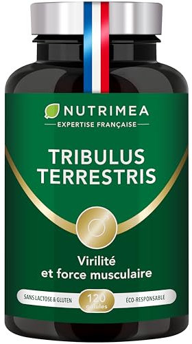 TRIBULUS TERRESTRIS - Extrait Titré en Saponines 10:1 - Source d'Energie pour Performances Sportives, Endurance & Croissance Musculaire - 600 mg - 120 Gélules Vegan - Nutrimea - Fabriqué en France