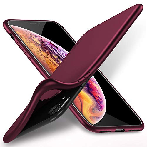 X-level Guardian Series Schutzhülle für iPhone XR, aus weichem Silikon, TPU, ultradünn und Kratzfest, für Apple iPhone XR, 6,1 Zoll (15,4 cm), Weinrot