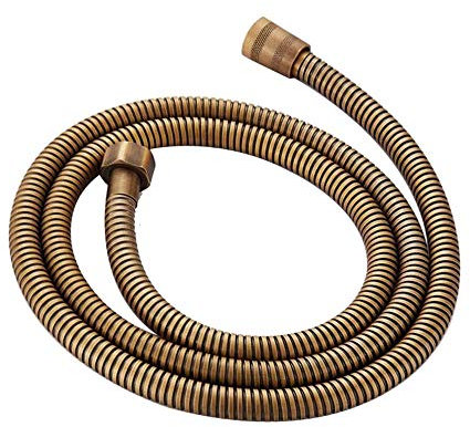 Tuyau De Douche De 1,5 M 2 M En Acier Inoxydable Et En Laiton, Tuyau De Salle De Bain, Tuyau Pour Tube De Raccordement G1 / 2 ', Tuyau De Douchette,1.5M,Antique,