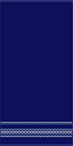 Miracle Home Maurya Handtuch-Set, hergestellt in Portugal, 70 x 140 cm, 100% Baumwolle, Blau
