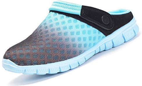 Men's Clogs Women's Summer Slippers Slip On Garden Shoes Lightweight Mules,Sky Blue,UK8/CN42