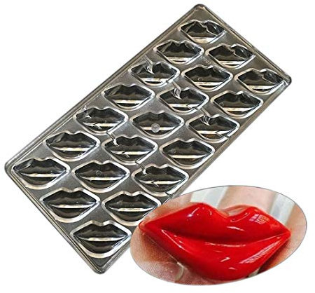 Polycarbonate Chocolate Mold DIY Handmade Chocolate Candy Mould Pastry Tools Bakeware Lip (19389)