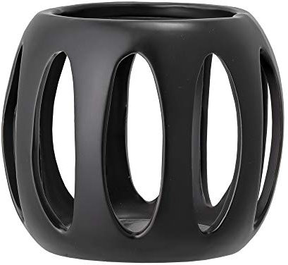 Bloomingville Windlicht, schwarz, Keramik