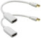 Cablesson White Gold Plated Connector Mini Display Port To HDMI Adapter Cable Mini DP To HDMI - Pack Of 2