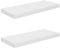 vidaXL 2X Wandregal Schwebend Hängeregal Wandboard Bücherregal Regalbrett Schweberegal CD DVD Regal Dekoregal Hochglanz-Weiß 60x23,5x3,8cm MDF
