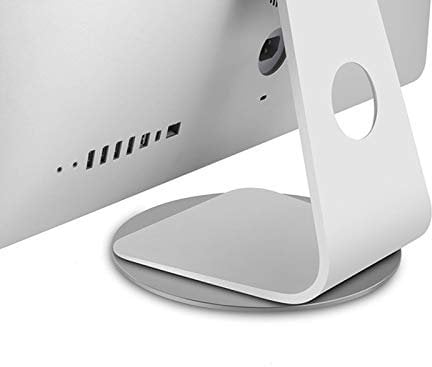 360° Rotation Monitor Swivel Base, Silver Aluminum Alloy Computer Screen Monitor Turntable Stand, Rotating Swivel Base for Disply Rotating Mount