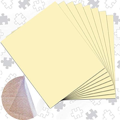 ENYACOS 16 Adesivi Super Puzzle Trasparenti, Pellicola Autoadesiva, Puzzle Saver per Fissare e Conservare, Ideale per 2 x 1000 Pezzi o 4 x 500 Pezzi (8)