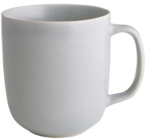 BUTLERS Tasse Steinzeug - CASA NOVA - spülmaschinenfest | Farbe Grau - 400 ml - Henkelbecher für Kaffee & Tee - Trinkbecher für Kakao & Heißgetränke - puristische Form