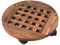 DUDNJC Plateau de support de plantes en bois avec roulettes, 24,9 cm pour pot de fleurs et supports de plantes, patio, jardin, pot de fleurs avec roulettes rotatives à 360 °, plateau à rouler pour