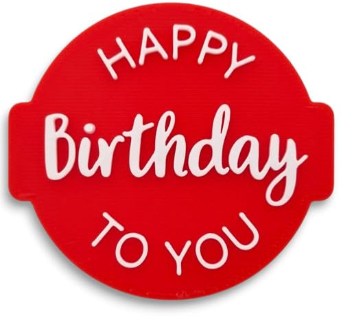 Happy Birthday HB03 - Embosser/Stamp for Fondant, Icing, Cupcake, Cake, Decoration