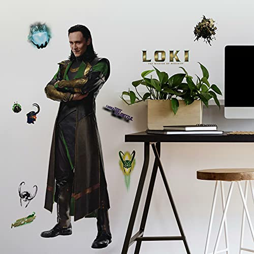 RoomMates RoomMate Marvel Loki RMK4725GM Wandaufkleber, zum Abziehen und Aufkleben