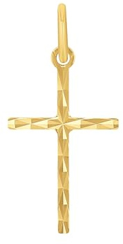 Amor Motivanhänger Damen Anhänger, 2,1 cm, Gold, Kreuz, Kommt in Schmuck Geschenk Box, 2013504