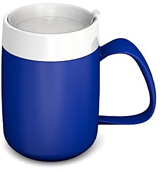 Ornamin Becher mit Trink-Trick mit unauffälligem Trinkdeckel, blau