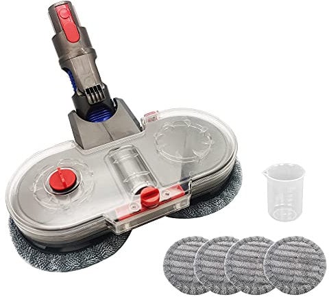 IZSOHHOME Wischmopp Bürstenkopf Aufsatz für Dyson V11 V10 V8 V7 V15 Abnehmbarer Wassertank mit 6 waschbaren Pads und Wasserbecher