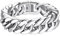 Richsteel Mens Bracelets Silver Stainless Steel 21cm Cuban Link Bracelet Chain Bangle Jewellery For Women