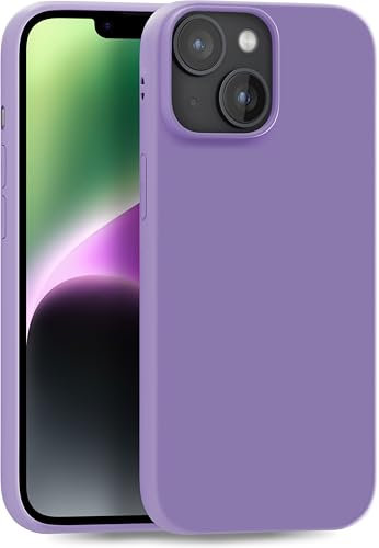 MyGadget Cover per iPhone 14 - Custodia Protettiva in Silicone Morbido – Case TPU Flessibile - Ultra Protezione Antiurto & Antigraffio - Viola Scuro